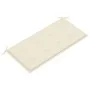 Banco de jardín madera maciza de teca con cojín crema 112 cm de vidaXL, Bancos de jardín - Ref: Foro24-3062651, Precio: 149,0...