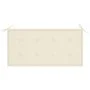 Banco de jardín madera maciza de teca con cojín crema 112 cm de vidaXL, Bancos de jardín - Ref: Foro24-3062651, Precio: 149,0...