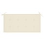 Solid teak wood garden bench with cream cushion 112 cm by vidaXL, garden benches - Ref: Foro24-3062651, Price: 151,36 €, Disc...