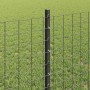 Reja con postes Gris 0.8 x 10 m Acero