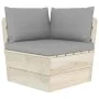 2-seater garden pallet sofa with fir wood cushions by vidaXL, Garden sets - Ref: Foro24-3063385, Price: 182,56 €, Discount: %
