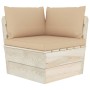 Corner sofa made of garden pallets with impregnated fir cushions by vidaXL, Modular outdoor sofas - Ref: Foro24-3063351, Pric...