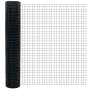 Reja con postes Gris 1.5 x 10 m Acero