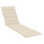 Lounger with solid teak wood table and cushion by vidaXL, Loungers - Ref: Foro24-3063023, Price: 299,23 €, Discount: %