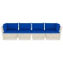 4-Sitzer-Gartensofa aus Paletten mit Kissen aus Tannenholz von vidaXL, Gartensets - Ref: Foro24-3063454, Preis: 331,01 €, Rab...