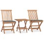Klappbare Garten-Essgruppe, 3-teilig, Kissen aus Teakholz von vidaXL, Gartensets - Ref: Foro24-3063199, Preis: 173,31 €, Raba...