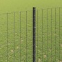 Reja con postes Gris 1.5 x 10 m Acero