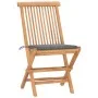 Folding garden dining set 3 pieces teak wood cushions by vidaXL, Garden sets - Ref: Foro24-3063199, Price: 169,06 €, Discount: %
