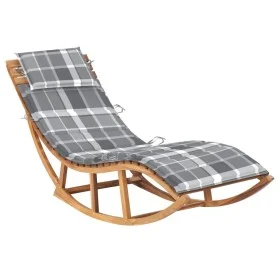 Rocking lounger with solid teak wood cushion by vidaXL, Loungers - Ref: Foro24-3063347, Price: 345,10 €, Discount: %