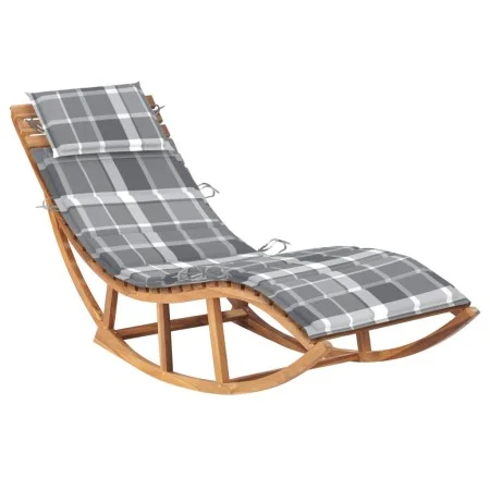 Rocking lounger with solid teak wood cushion by vidaXL, Loungers - Ref: Foro24-3063347, Price: 345,10 €, Discount: %