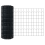 Reja con postes Gris 0.4 x 10 m Acero
