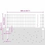 Reja con postes Gris 0.4 x 10 m Acero