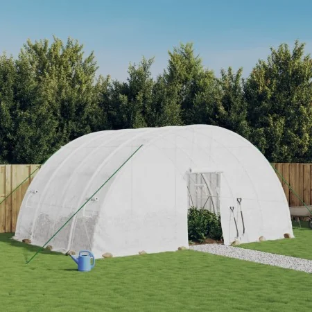 Gewächshaus mit weißer Stahlkonstruktion 24 m² 6x4x2,85 m von vidaXL, Gewächshäuser - Ref: Foro24-3188116, Preis: 340,83 €, R...