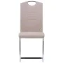 9-teiliges Ess-Set aus cappuccinofarbenem Kunstleder von vidaXL, Möbelsets für Küchen und Esszimmer - Ref: Foro24-3053120, Pr...