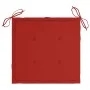 Schaukelstuhl aus massivem Teakholz mit rotem Kissen von vidaXL, Gartenstühle - Ref: Foro24-3062763, Preis: 185,11 €, Rabatt: %