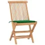 Folding garden dining set 3 pieces teak wood cushions by vidaXL, Garden sets - Ref: Foro24-3063176, Price: 161,69 €, Discount: %