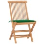 Klappbare Garten-Essgruppe, 3-teilig, Kissen aus Teakholz von vidaXL, Gartensets - Ref: Foro24-3063176, Preis: 164,63 €, Raba...