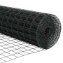 Reja con postes Gris 1.5 x 10 m Acero
