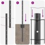Reja con postes Gris 1.5 x 10 m Acero
