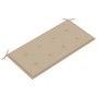Gartenbank aus massivem Teakholz mit beigem Kissen, 112 cm von vidaXL, Gartenbänke - Ref: Foro24-3062652, Preis: 152,94 €, Ra...