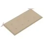 Solid teak wood garden bench with beige cushion 112 cm by vidaXL, garden benches - Ref: Foro24-3062652, Price: 150,63 €, Disc...