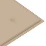 Gartenbank aus massivem Teakholz mit beigem Kissen, 112 cm von vidaXL, Gartenbänke - Ref: Foro24-3062652, Preis: 152,94 €, Ra...
