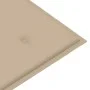 Solid teak wood garden bench with beige cushion 112 cm by vidaXL, garden benches - Ref: Foro24-3062652, Price: 150,63 €, Disc...