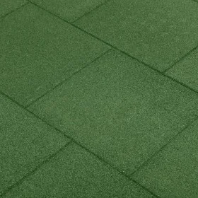 Rubber tiles fall protection 12 units green 50x50x3 cm by vidaXL, Floors and carpets - Ref: Foro24-3053180, Price: 181,42 €, ...
