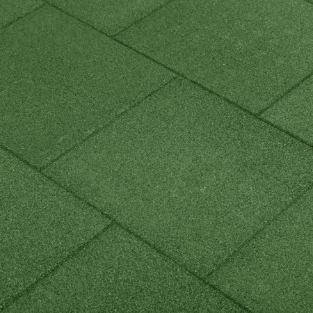 Rubber tiles fall protection 18 pcs green 50x50x3 cm by vidaXL, Floors and carpets - Ref: Foro24-3053181, Price: 298,89 €, Di...