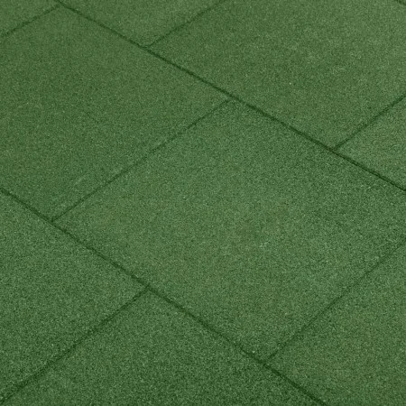 Rubber tiles fall protection 18 pcs green 50x50x3 cm by vidaXL, Floors and carpets - Ref: Foro24-3053181, Price: 270,37 €, Di...