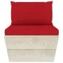 Central sofa made of garden pallets with impregnated fir wood cushions by vidaXL, Modular outdoor sofas - Ref: Foro24-3063366...