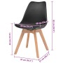 Sillas de comedor 2 unidades plástico negro