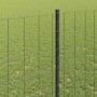 Reja con postes Gris 1.4 x 10 m Acero