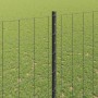 Reja con postes Gris 1.6 x 10 m Acero