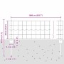 Reja con postes Gris 0.4 x 10 m Acero