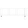 Reja con postes Gris 0.6 x 10 m Acero