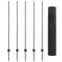 Reja con postes Gris 1.4 x 10 m Acero
