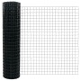 Reja con postes Gris 1.4 x 10 m Acero