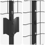 Reja con postes Gris 1.4 x 10 m Acero