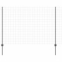 Reja con postes Gris 1.5 x 10 m Acero