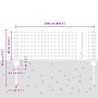 Reja con postes Gris 0.4 x 25 m Acero