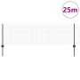 Reja con postes Gris 0.6 x 25 m Acero