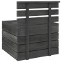 Gartenpalettenmöbel 3-tlg. aus massivem dunkelgrauem Kiefernholz von vidaXL, Gartensets - Ref: Foro24-3063738, Preis: 188,92 ...