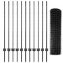Reja con postes Gris 1.2 x 25 m Acero