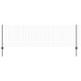 Reja con postes Gris 0.8 x 25 m Acero