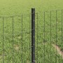 Reja con postes Gris 0.4 x 25 m Acero