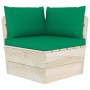 2-seater garden pallet sofa with fir wood cushions by vidaXL, Garden sets - Ref: Foro24-3063389, Price: 171,98 €, Discount: %