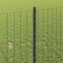 Reja con postes Gris 1 x 25 m Acero