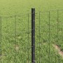 Reja con postes Gris 0.4 x 25 m Acero
