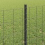 Reja con postes Gris 0.8 x 25 m Acero